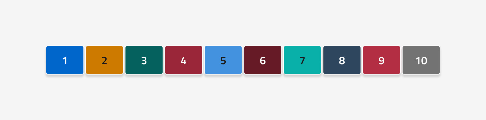 Un esempio di palette categorica Un esempio di palette categorica